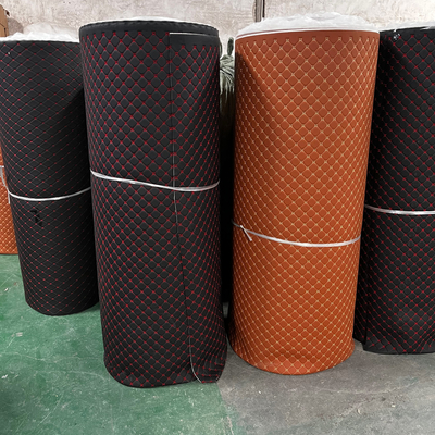 Tùy chỉnh mẫu thêu Thảm trải sàn bằng da PVC chần bông cho thảm xe