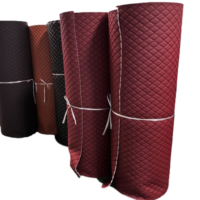PVC tổng hợp thêu vải da quilted sàn xe Mat Roll vật liệu hỗ trợ tùy chỉnh