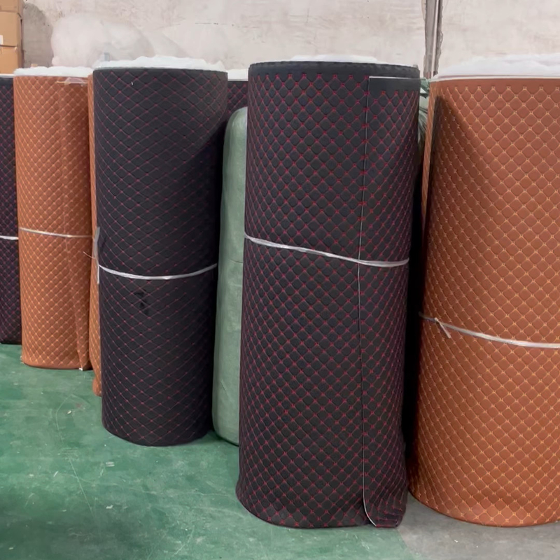 Tùy chỉnh mẫu thêu Thảm trải sàn bằng da PVC chần bông cho thảm xe
