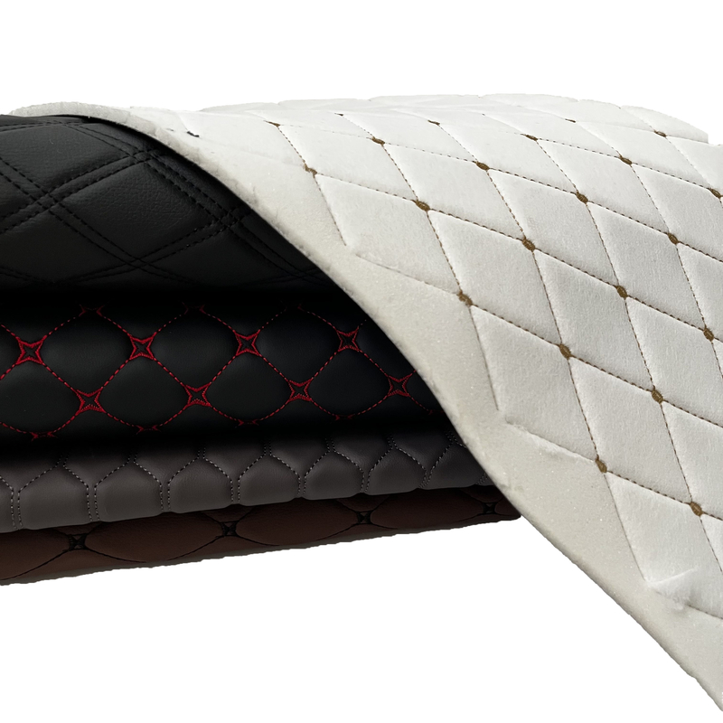 Không trượt thêu vật liệu da quilted với bọt cho ghế sofa ghế ô tô
